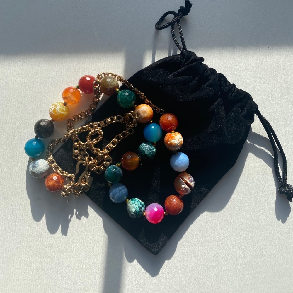 Vintage KENNETH LANE Crystal Beaded Necklace